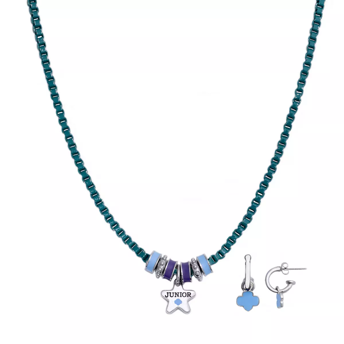 Junior Girl Scout Necklace and Earrings Set
