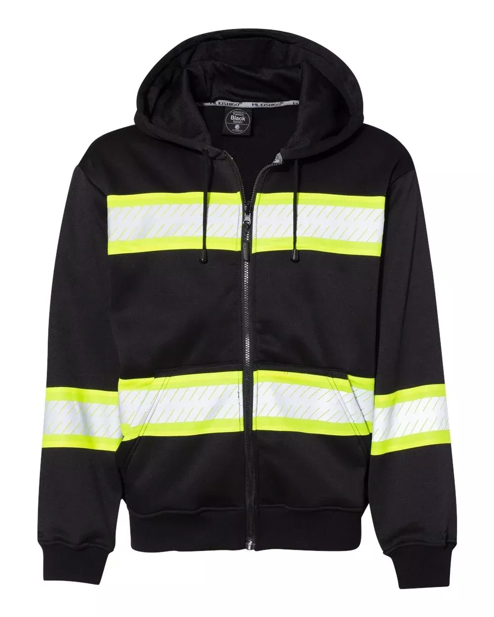 Kishigo EV Series Enhanced Visibility Full-Zip Hooded Sweatshirt