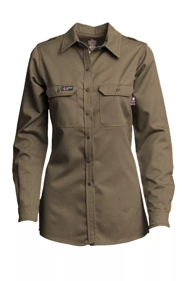 Ladies FR DH Uniform Shirt | made with 6.5oz. Westex DH - Khaki