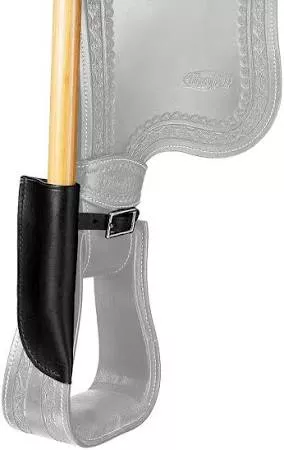 LEATHER FLAG HOLDER BLACK