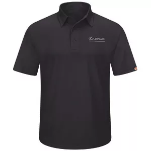 Lexus Women's Short Sleeve Performance Knit Flex Series Pro Polo Black -5219BK