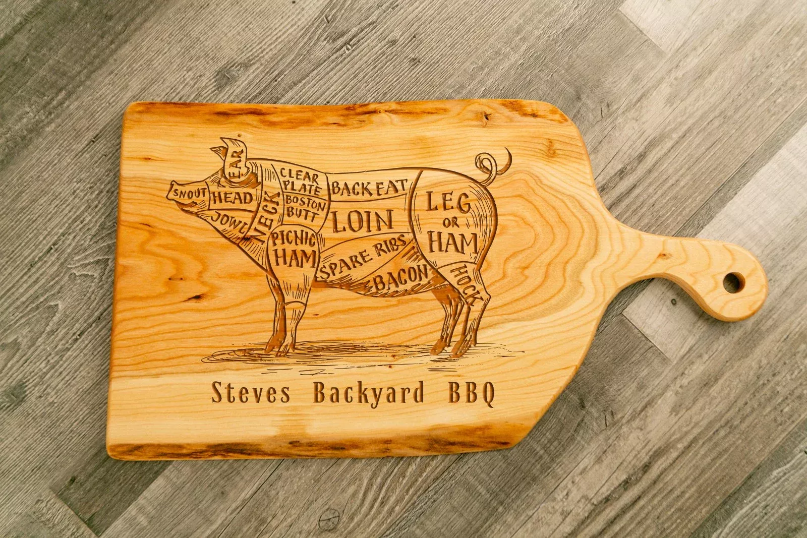 Live-Edge Cherry Artisan Charcuterie/Serving board - 9-12"x 18" with Handle