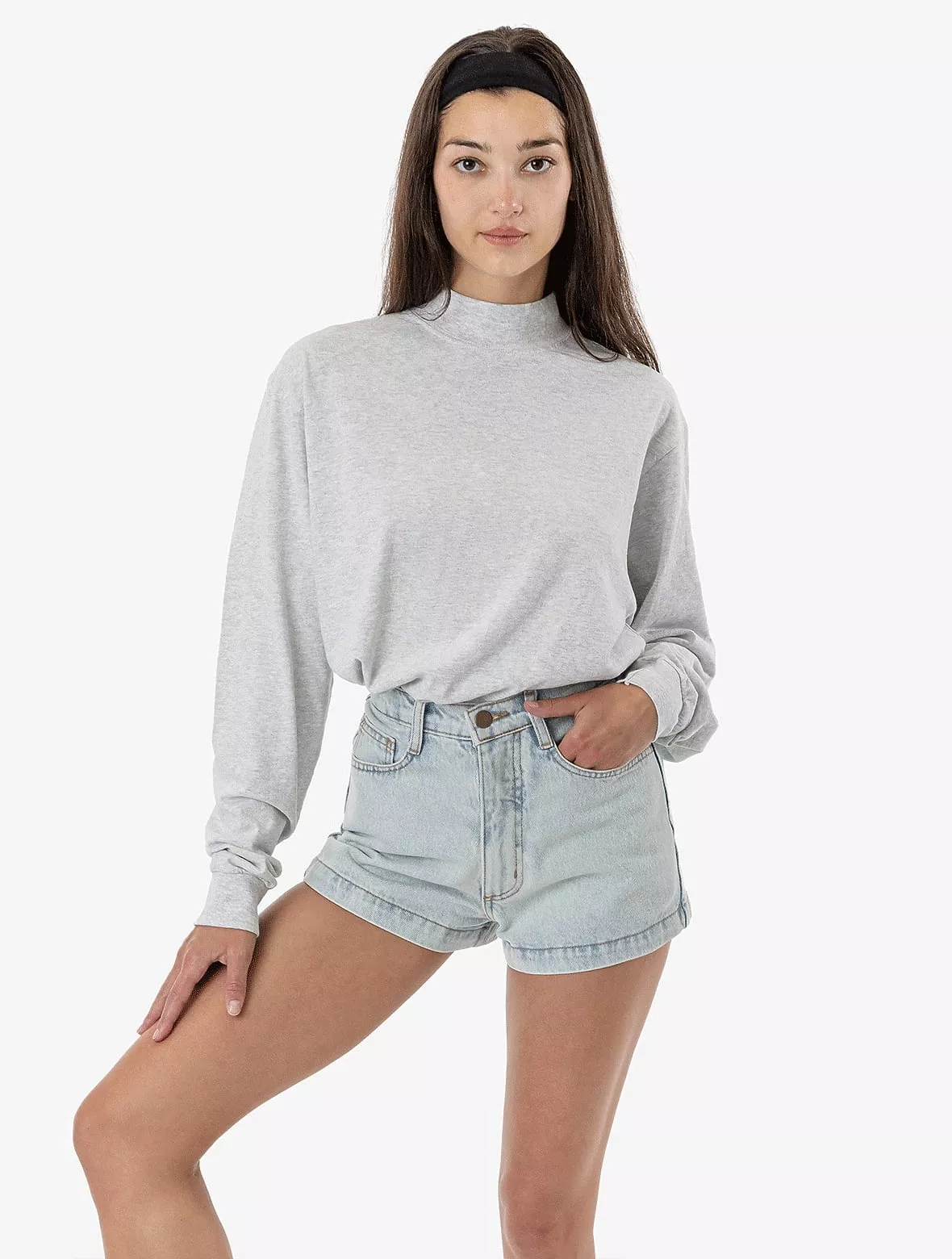 Los Angeles Apparel – 18/1 L/S OVERSIZED MOCK