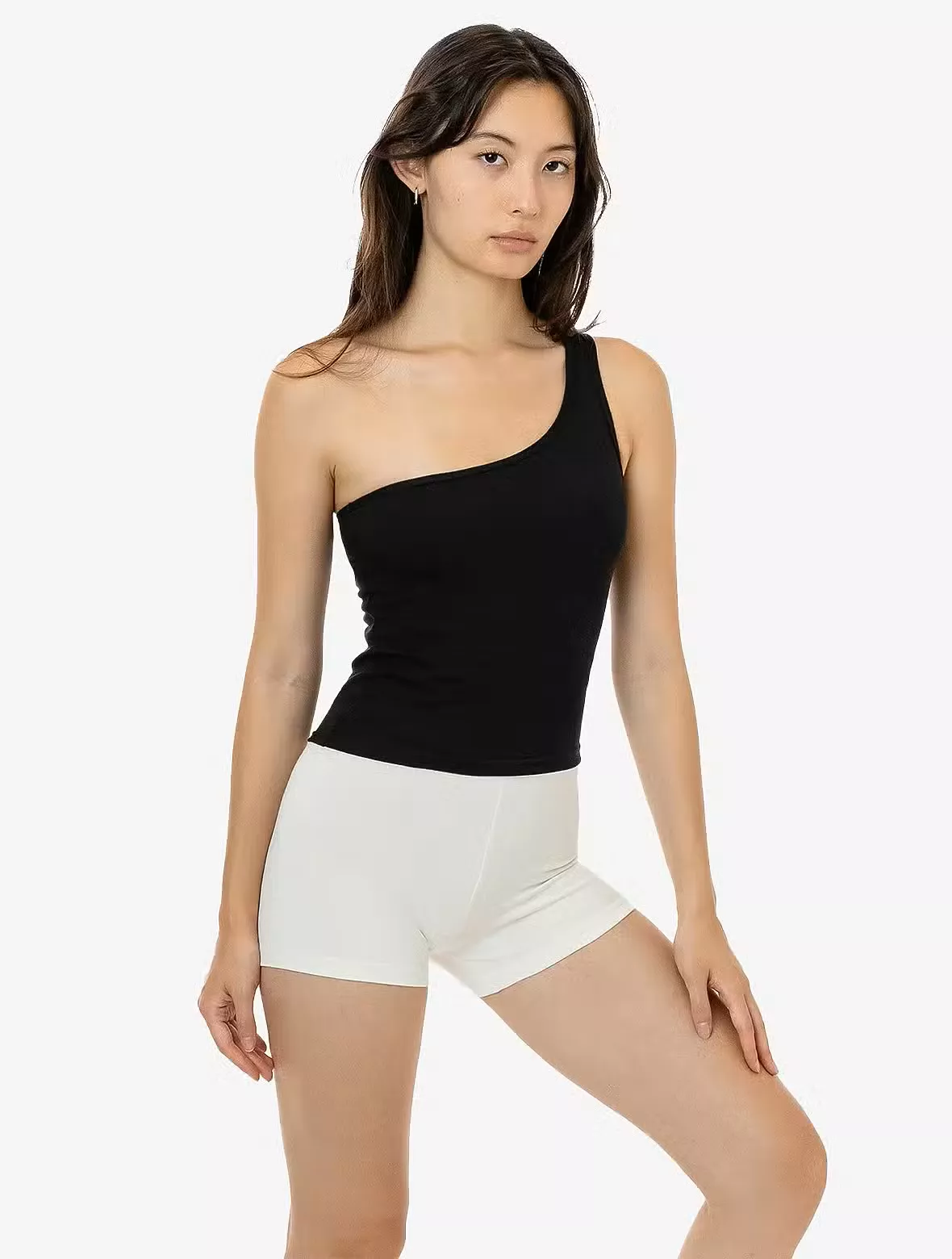 Los Angeles Apparel – Baby Rib One Shoulder Top