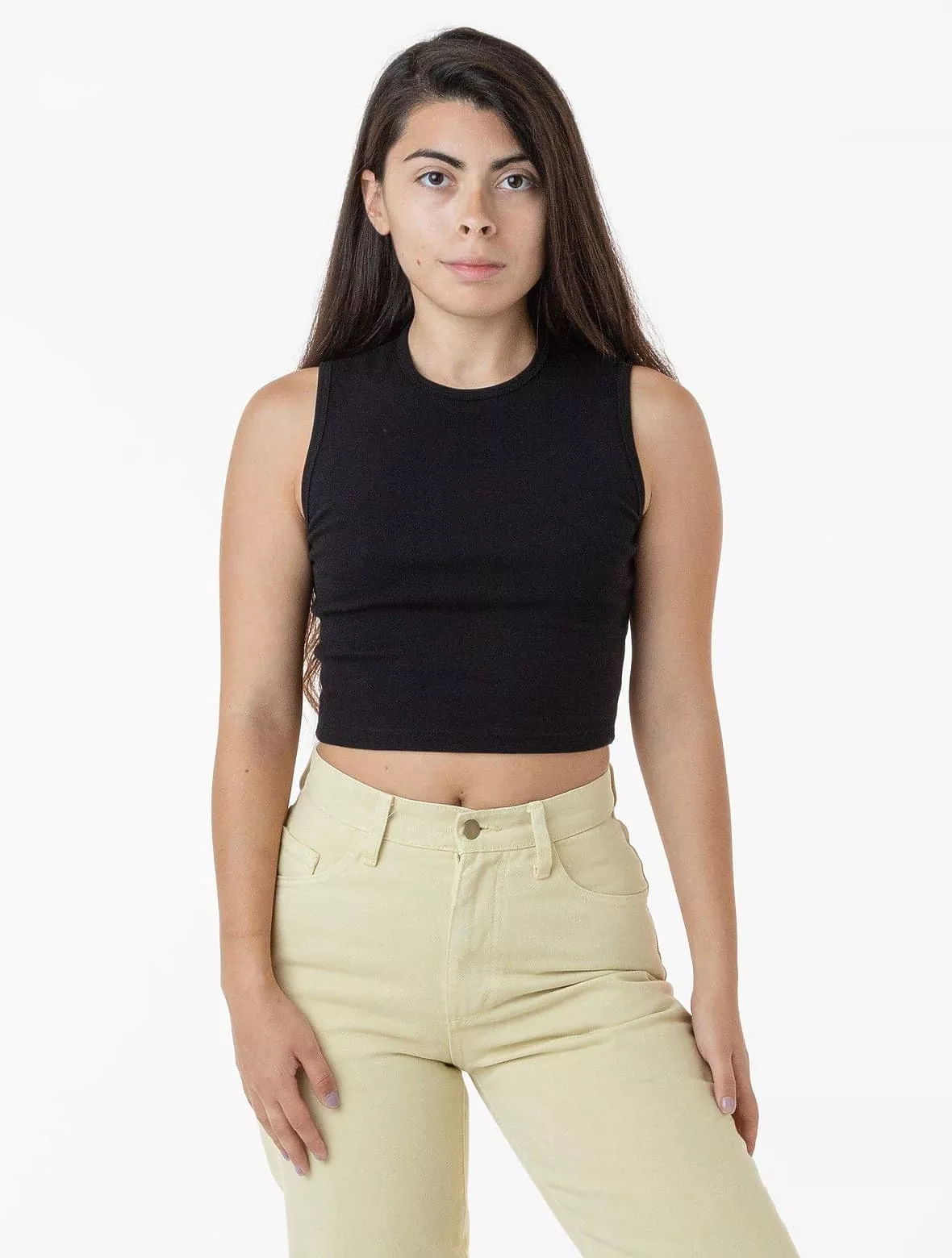 Los Angeles Apparel – Baby Rib Sleeveless Crew Neck