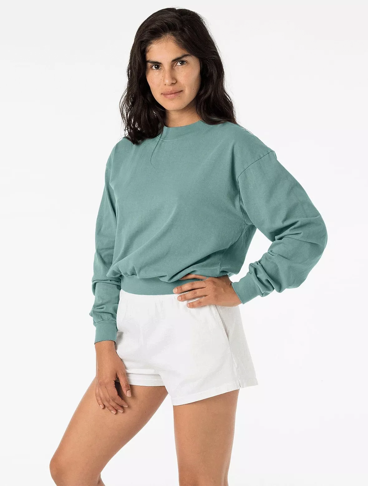 Los Angeles Apparel – L/S Crop Mock Neck