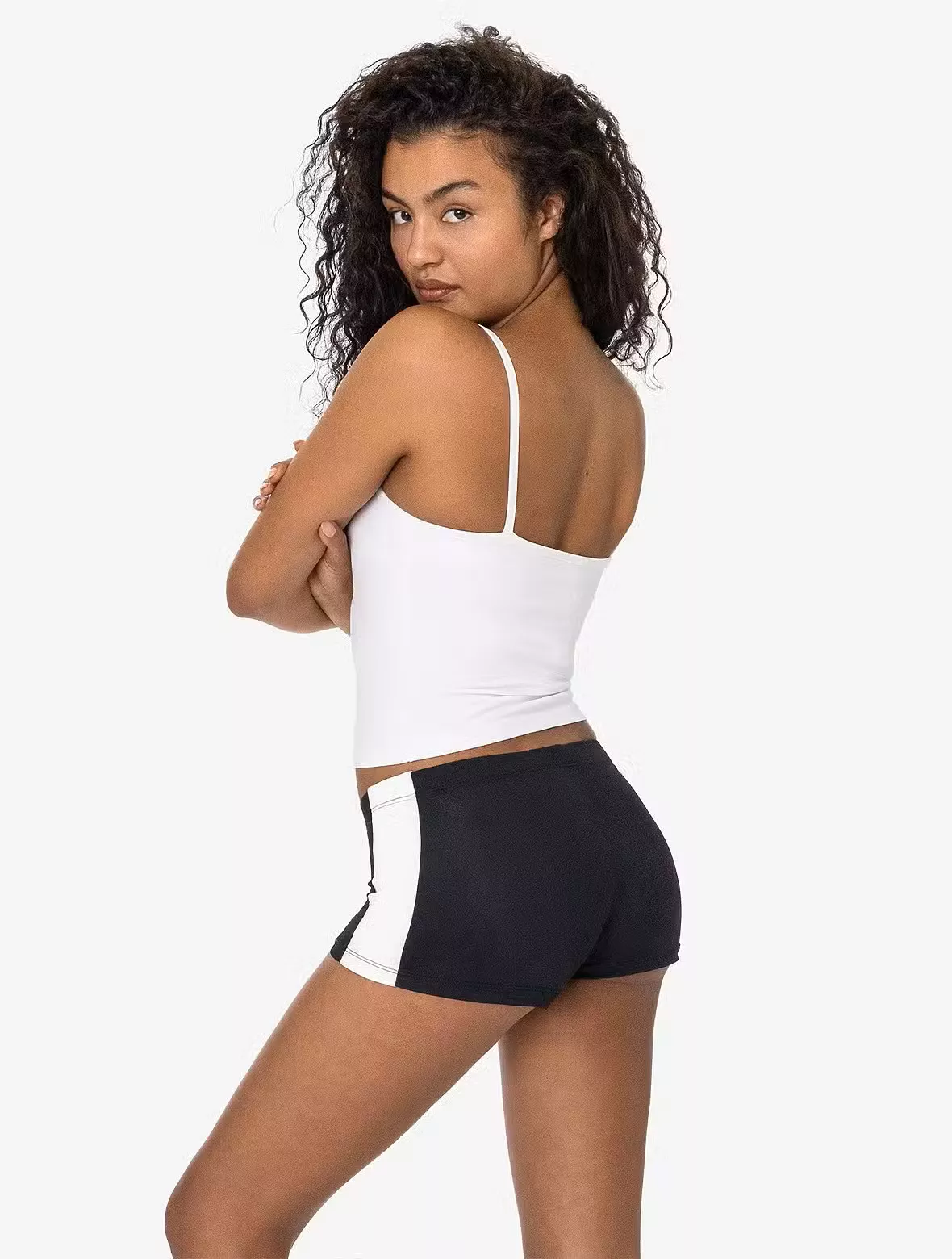 Los Angeles Apparel – NYLON TRICOT 2-TONE MINI SHORT