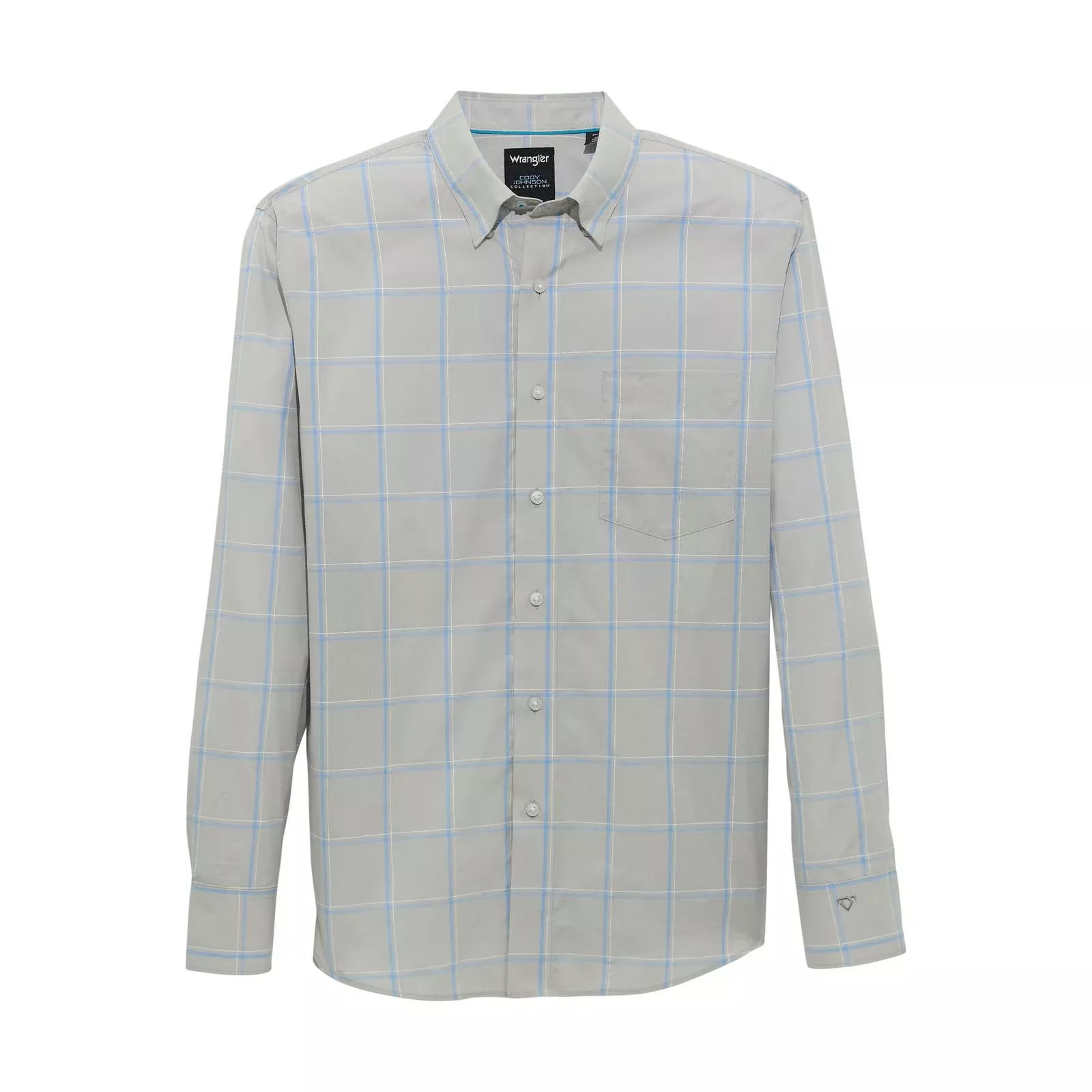 MEN'S Wrangler X Cody Johnson Long Sleeve Shirt - Classic Fit - Gray/Blue
