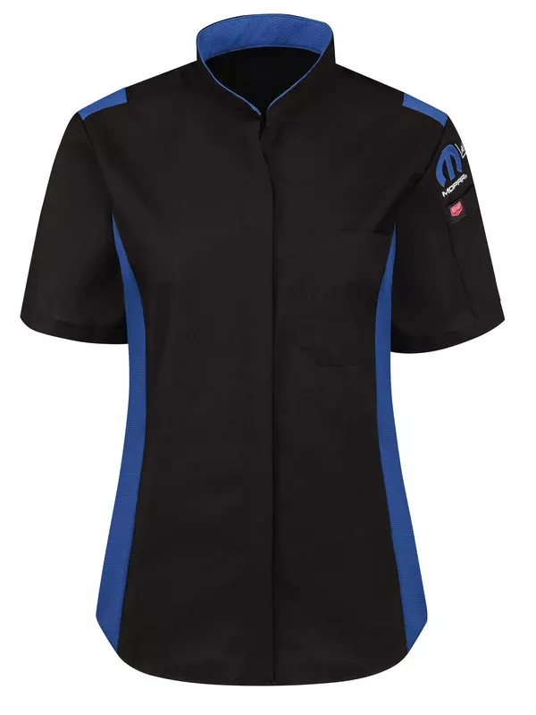 Mopar Women's Short Sleeve Technician Shirt- Black/Royal Blue - SY45MP