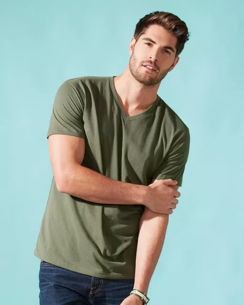 Next Level – Premium Fitted Sueded V-Neck T-Shirt