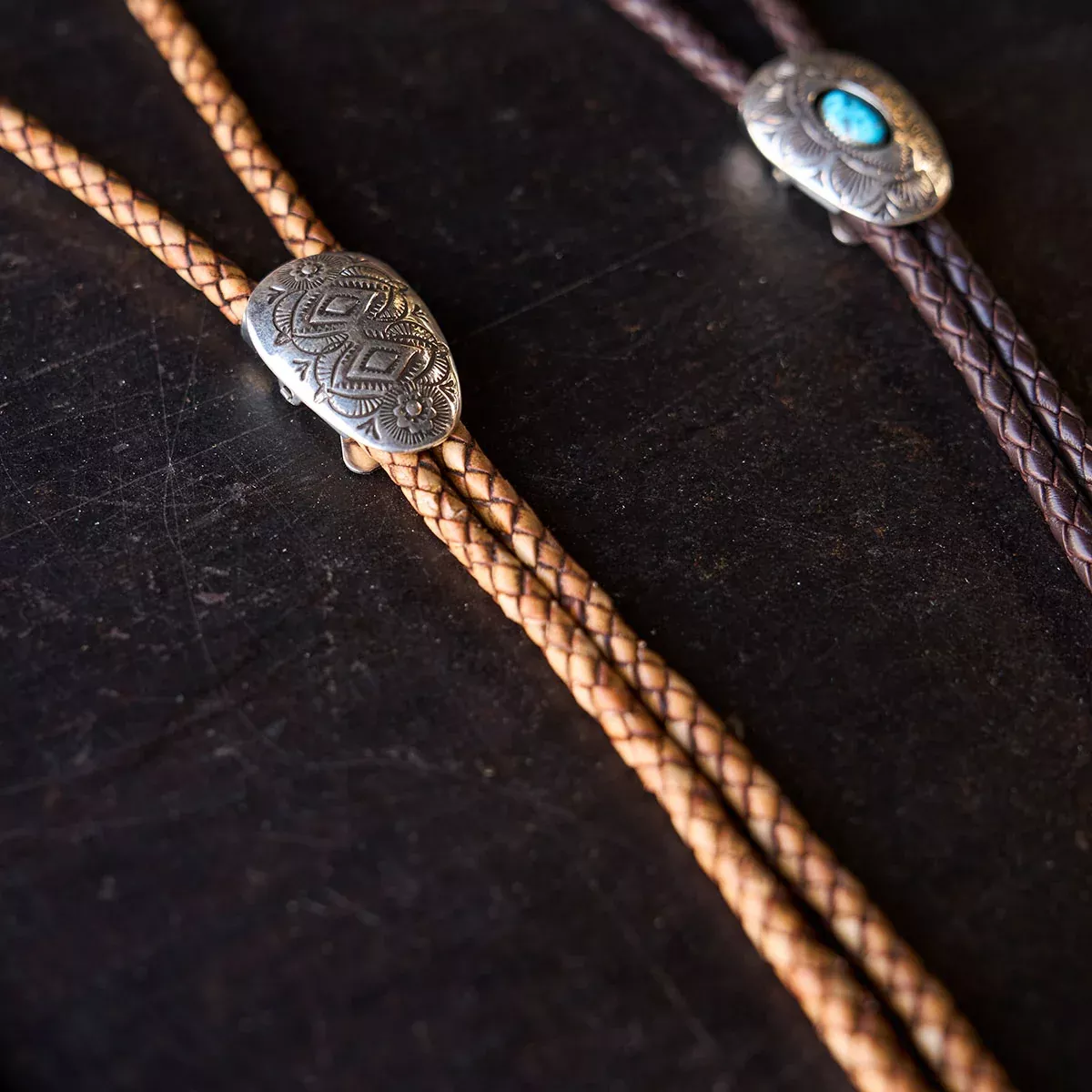No.11 Braided Leather Bolo Tie | Sterling Silver
