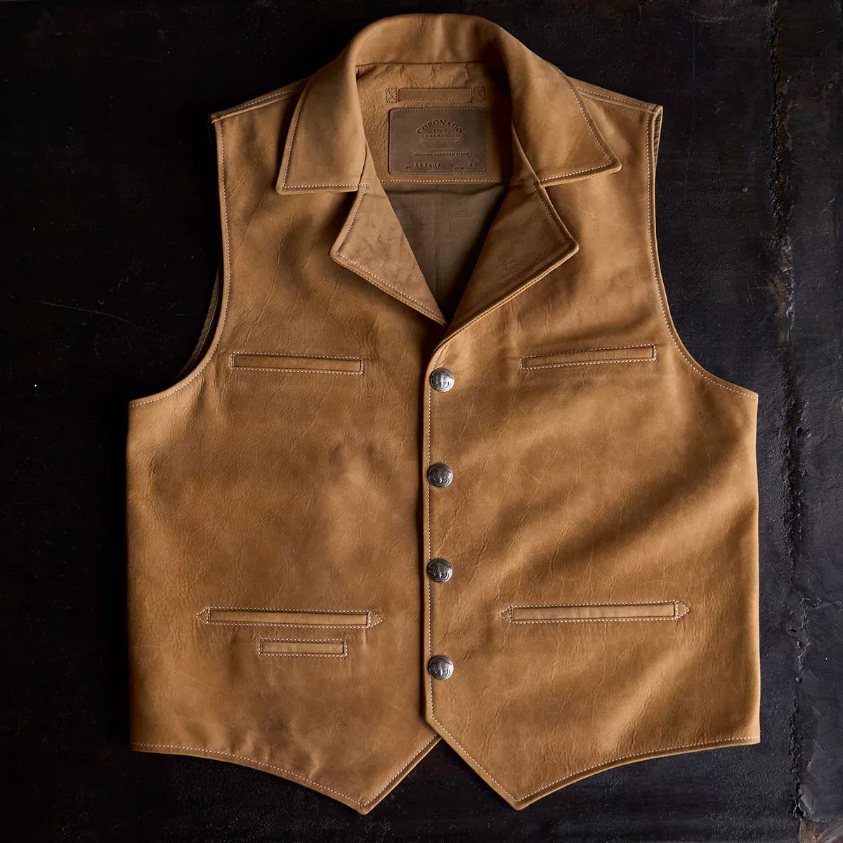 No.39 Nubuck Bison Ranchers Vest | NEW