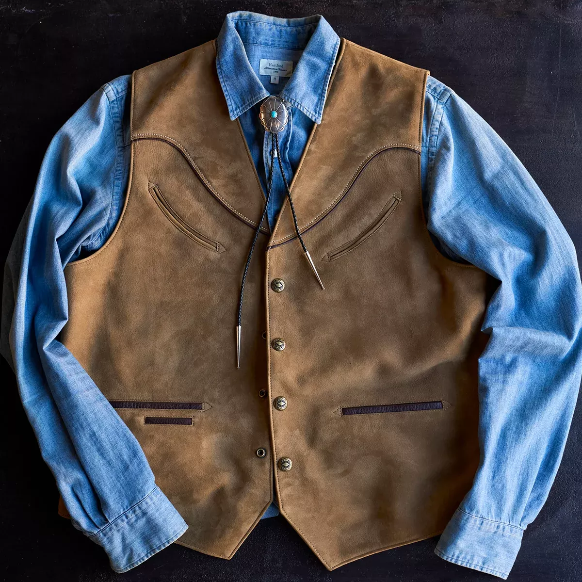 No.484 Vaquero Vest | Coyote Tan Nubuck