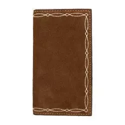 Nocona Rodeo Wallet Boot Stitch Roughout Chocolate