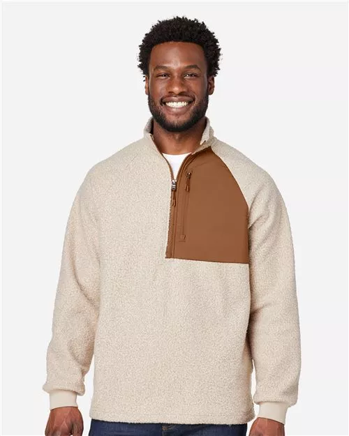 North End NE713 Men's Aura Sweater Fleece Quarter-Zip Pullover