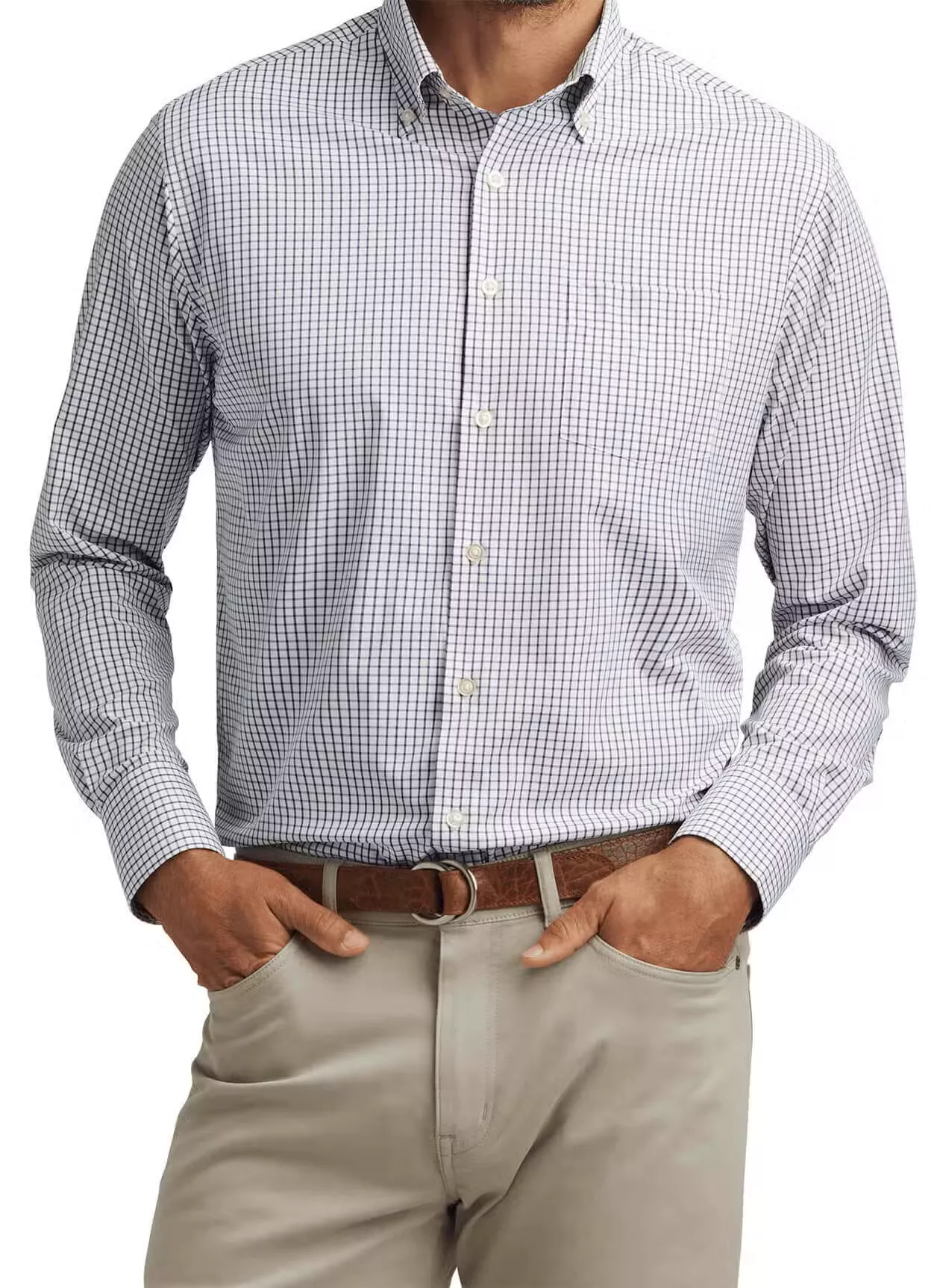 Peter Millar Mens Hanford Performance Twill Sport Shirt