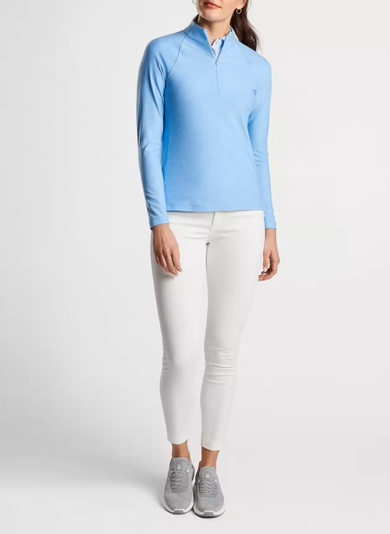 Peter Millar Womens Melange Raglan Sleeve Perth Layer Quarter-Zip