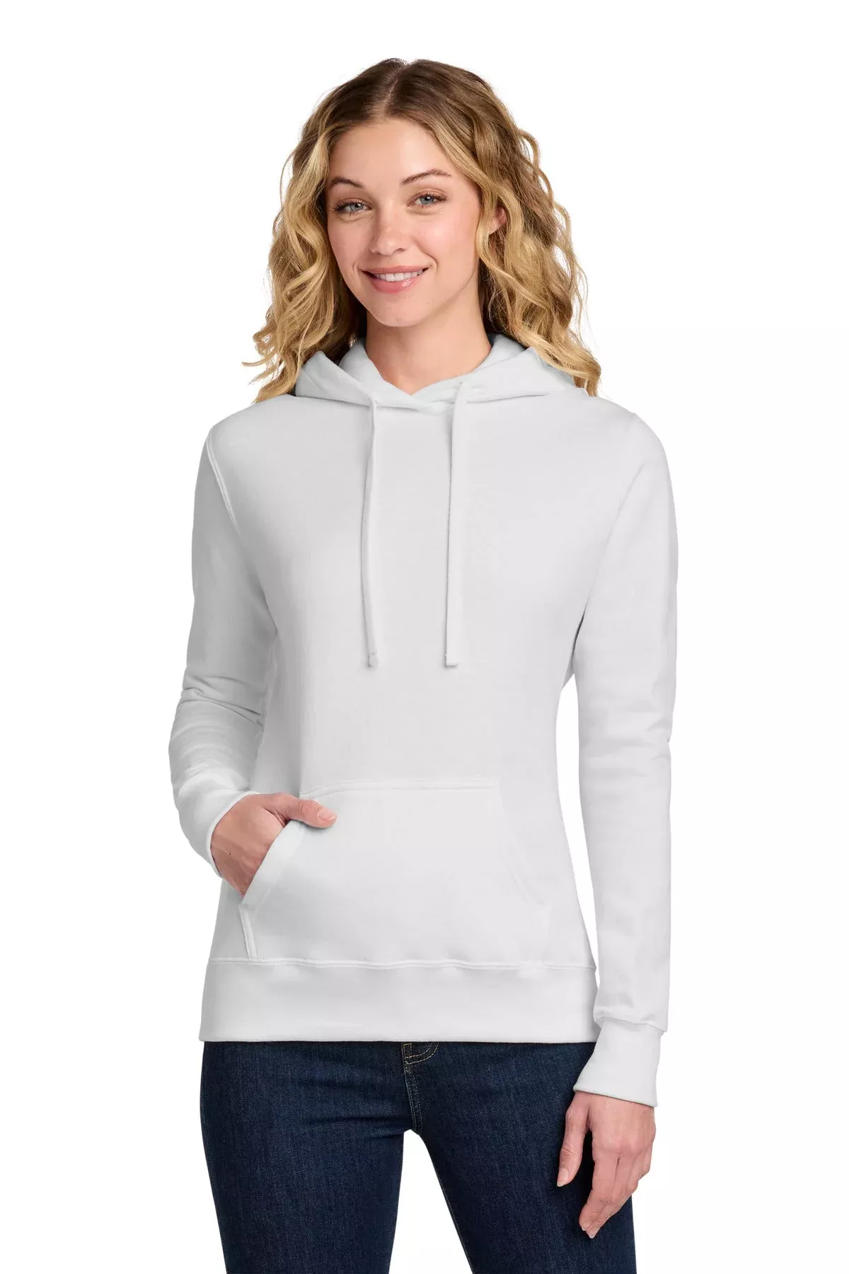 Port & Co LPC78H Women's Core Fleece Pullover Hooded Sweatshirt