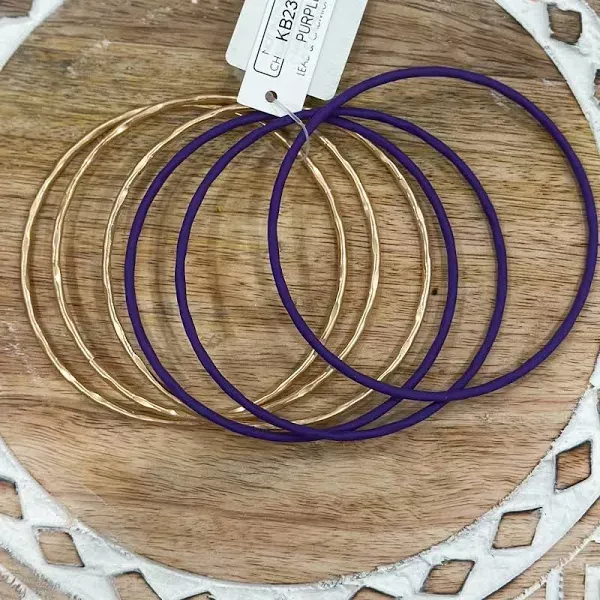 PURPLE GOLD BANGLES