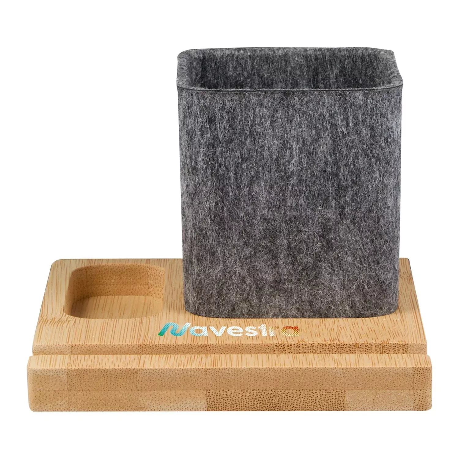 Recycled Felt & Bamboo Pen Holder