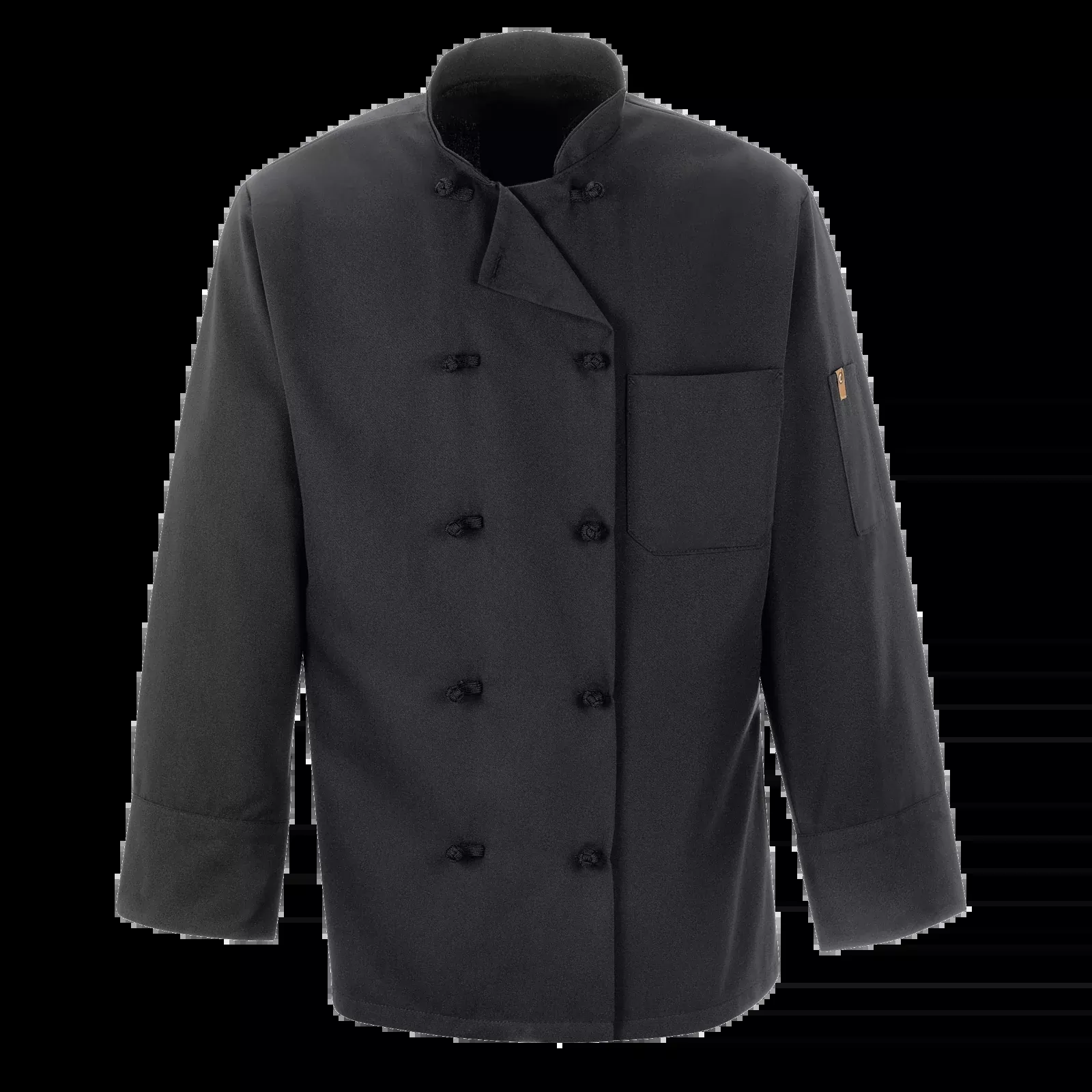 Red Kap Black Chef Coat Ten Knot Buttons