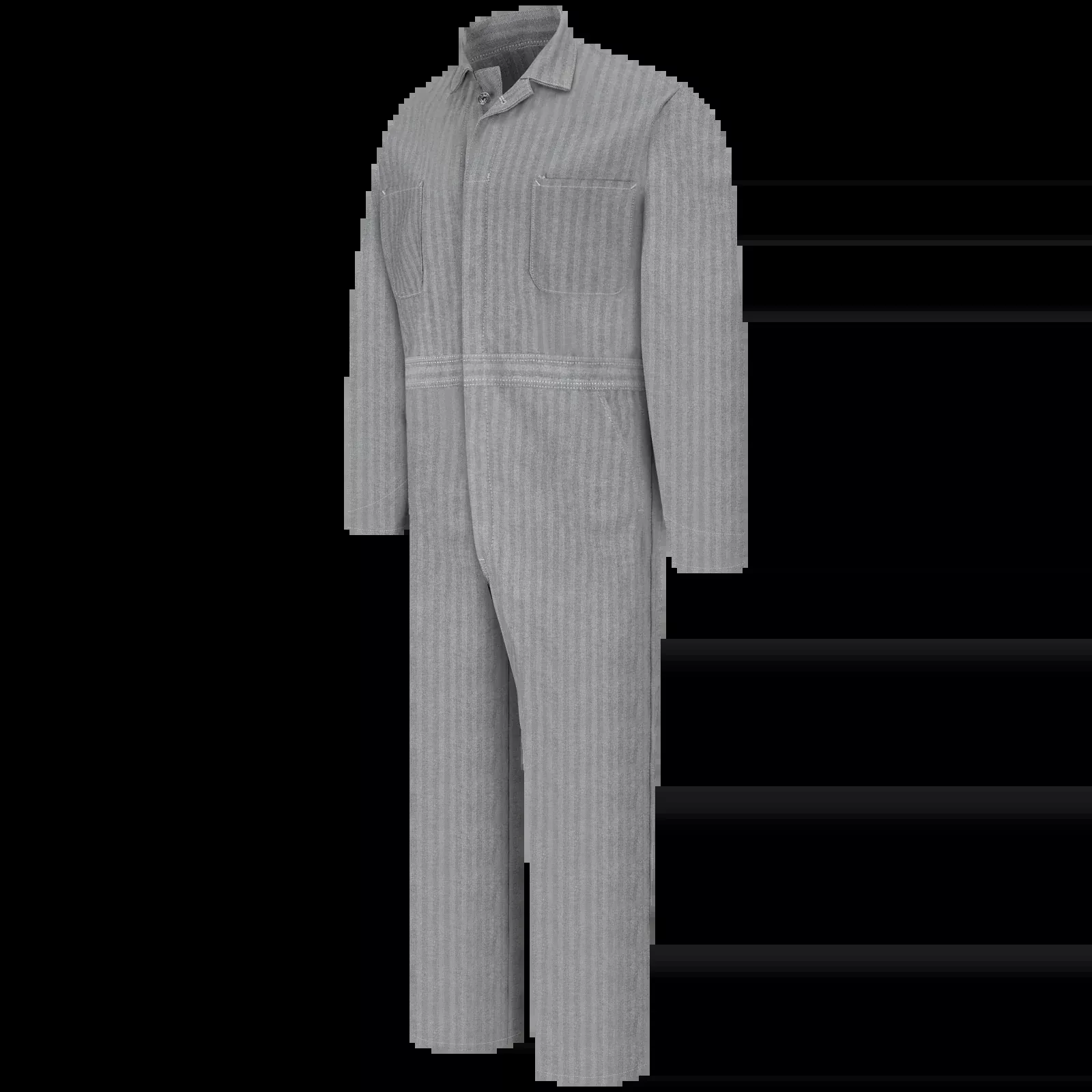 Red Kap Button-Front Cotton Coverall-Herringbone