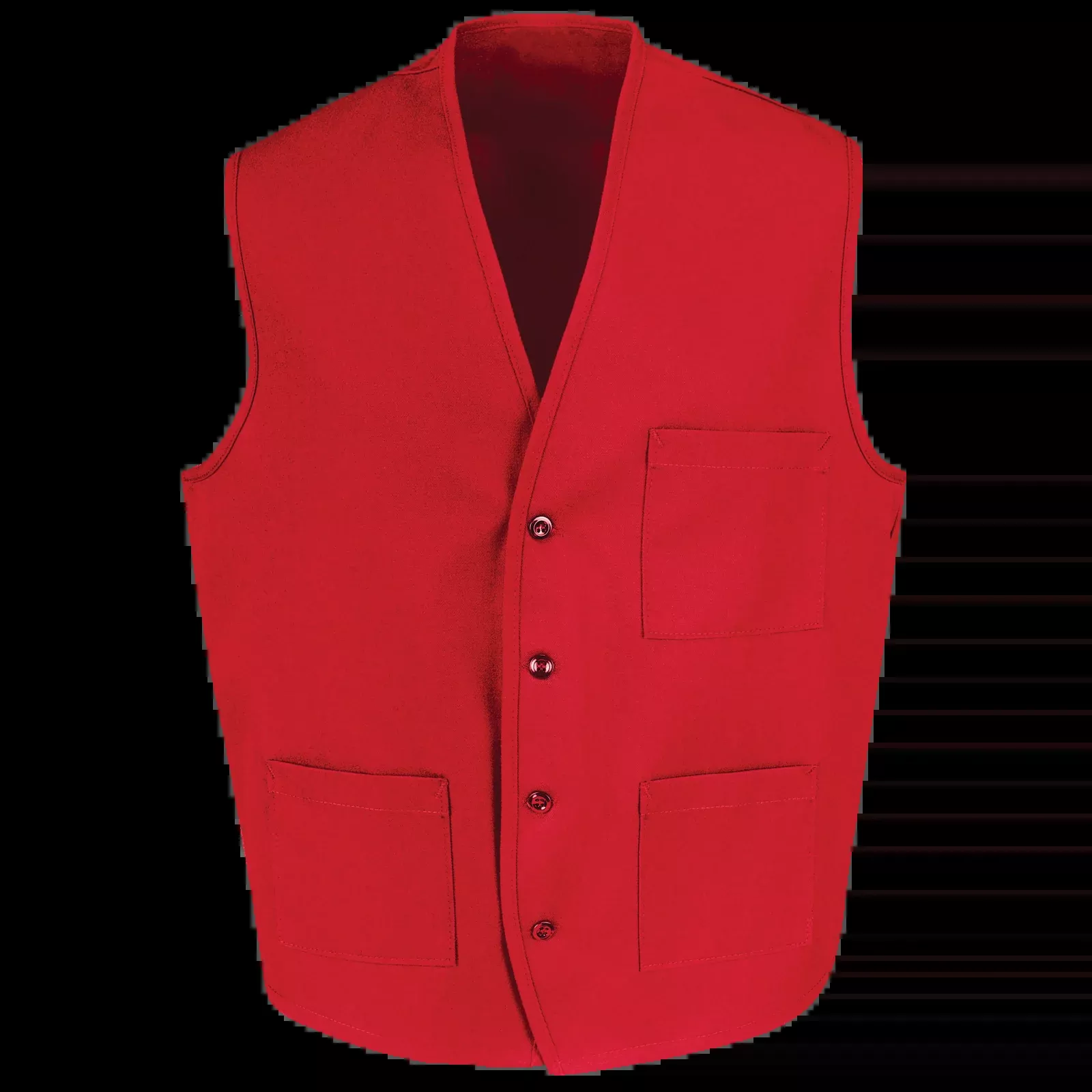 Red Kap Button Front Vest - Red
