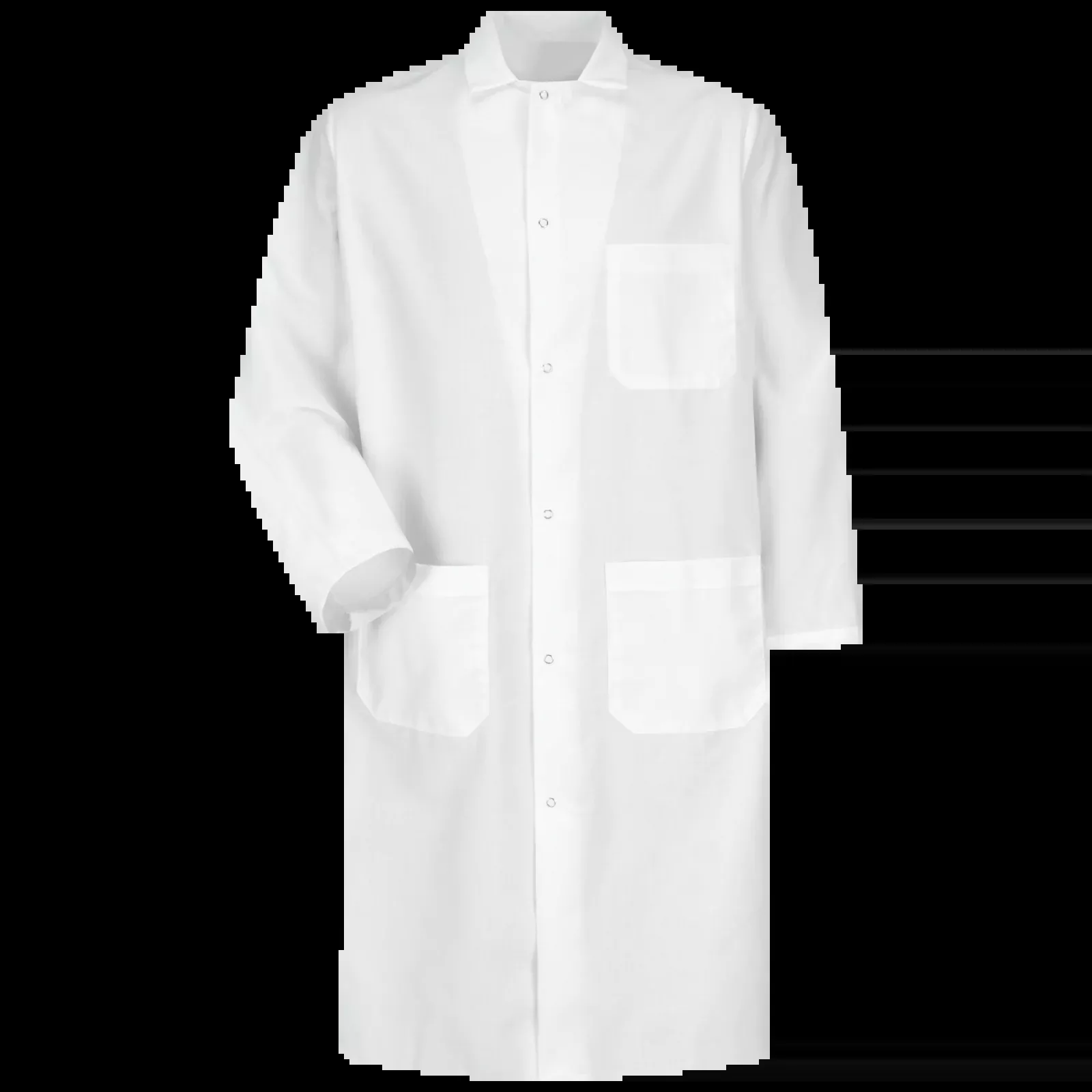 Red Kap Gripper-Front Spun Polyester Butcher Coat with Interior Pocket
