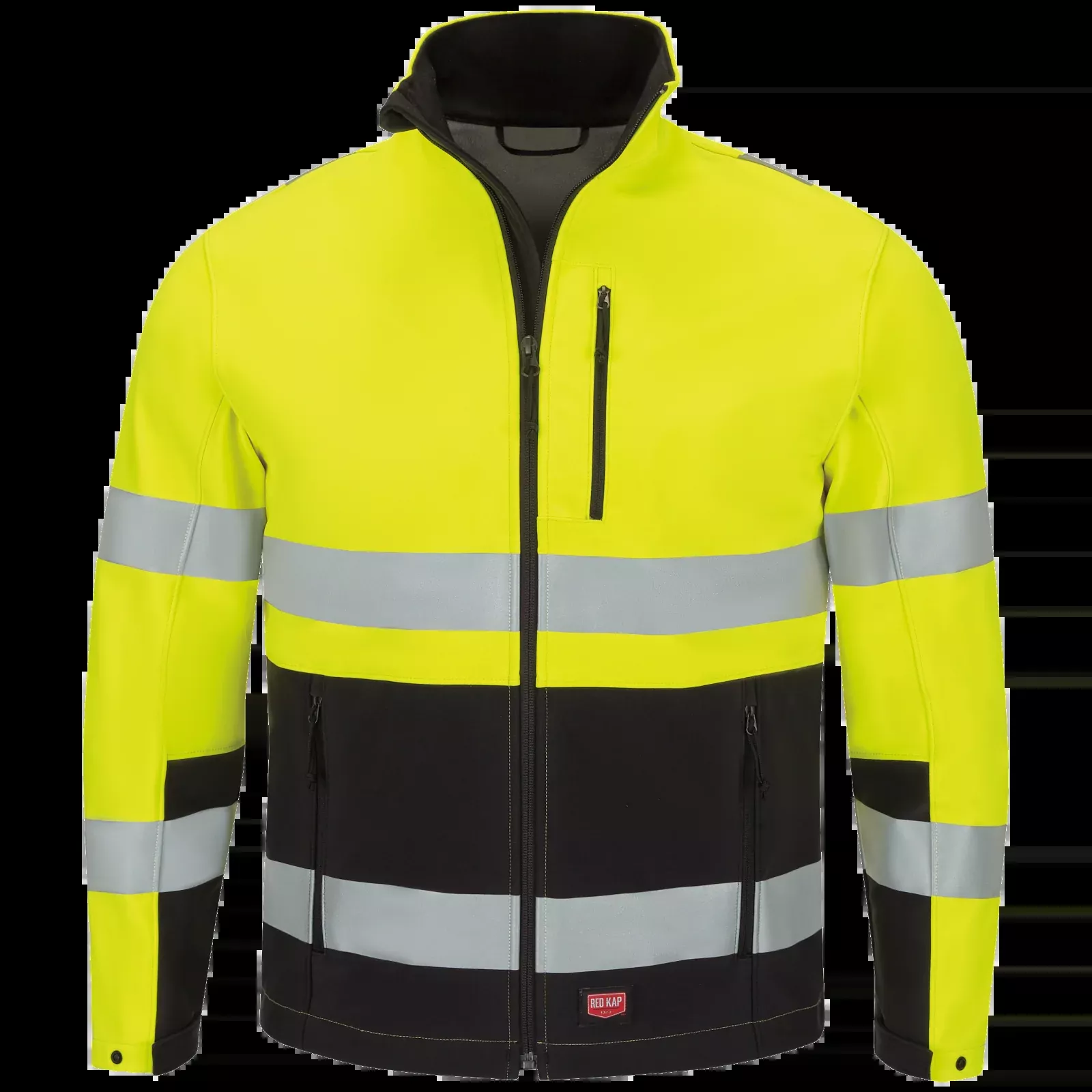 Red Kap Hi-Visibility Soft Shell Jacket-Fluorescent Yellow / Black