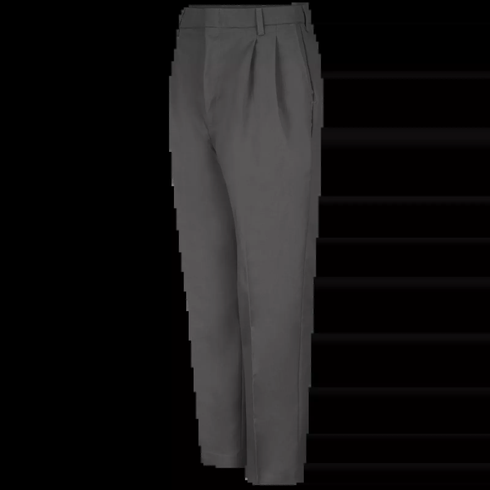 Red Kap Men's Pleated Twill Slacks-Charcoal