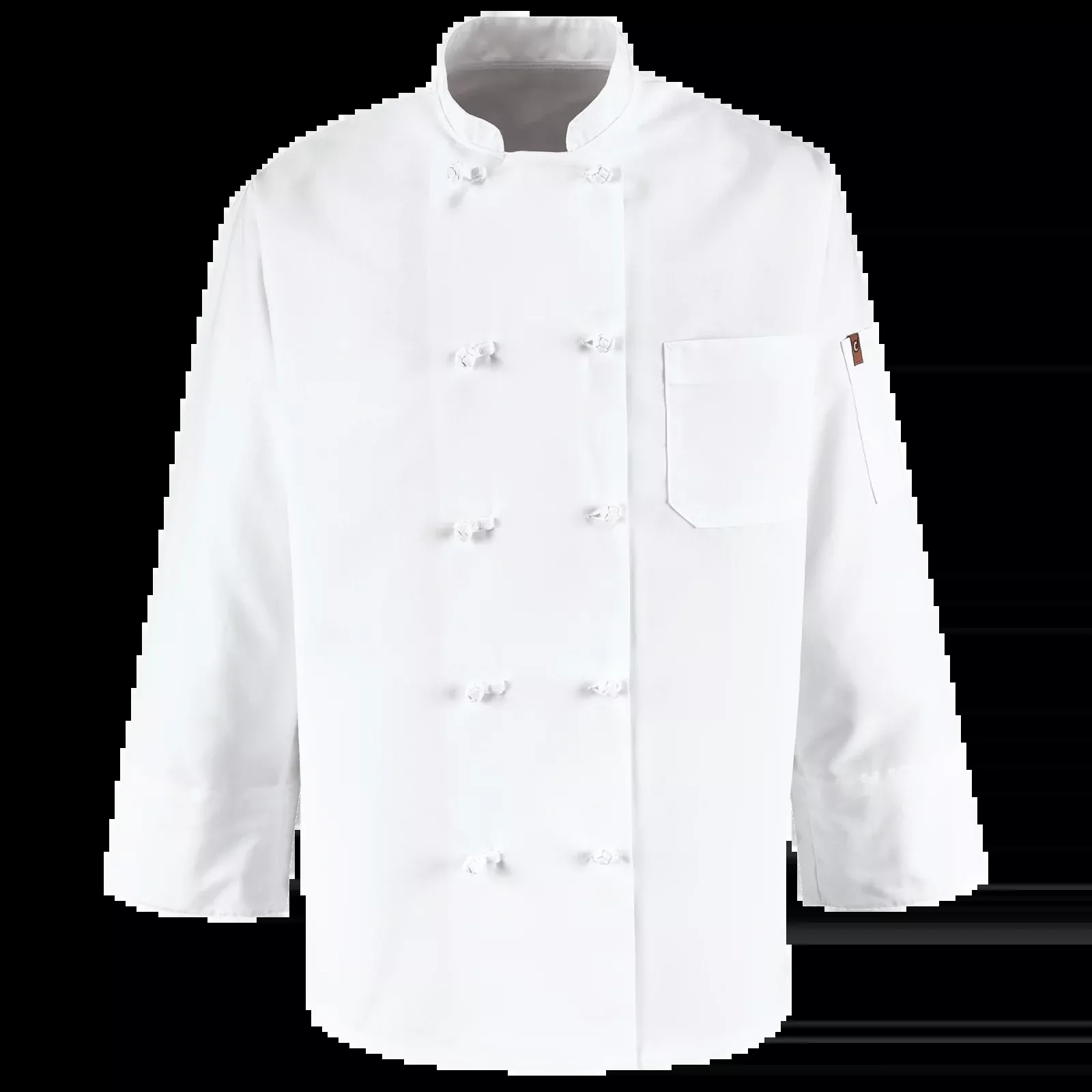 Red Kap Ten Knot Button Chef Coat with Thermometer Pocket