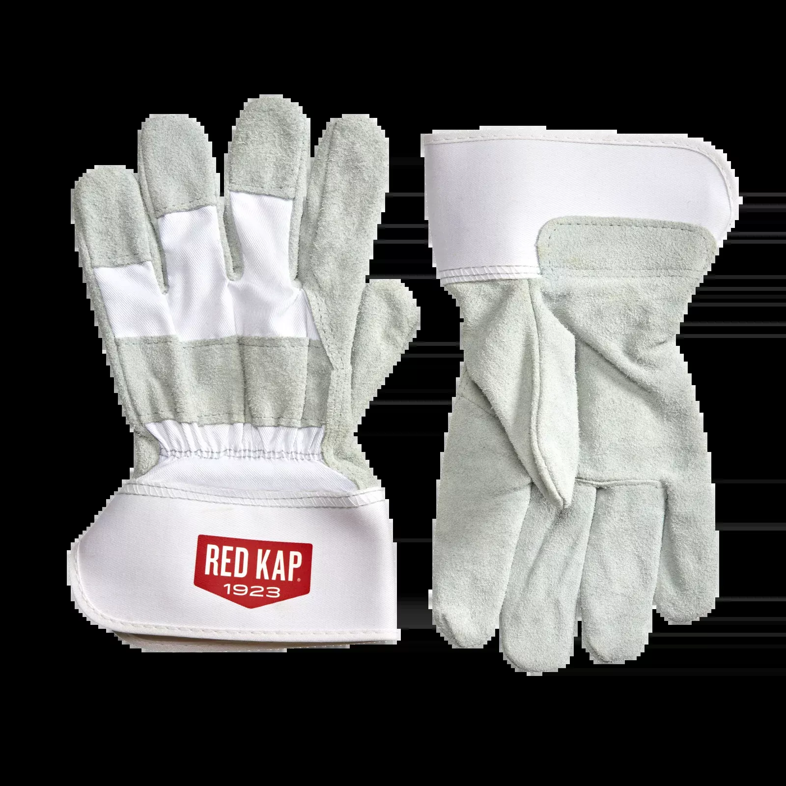 Red KapMen’s Suede Cowhide Leather Palm Gloves - White
