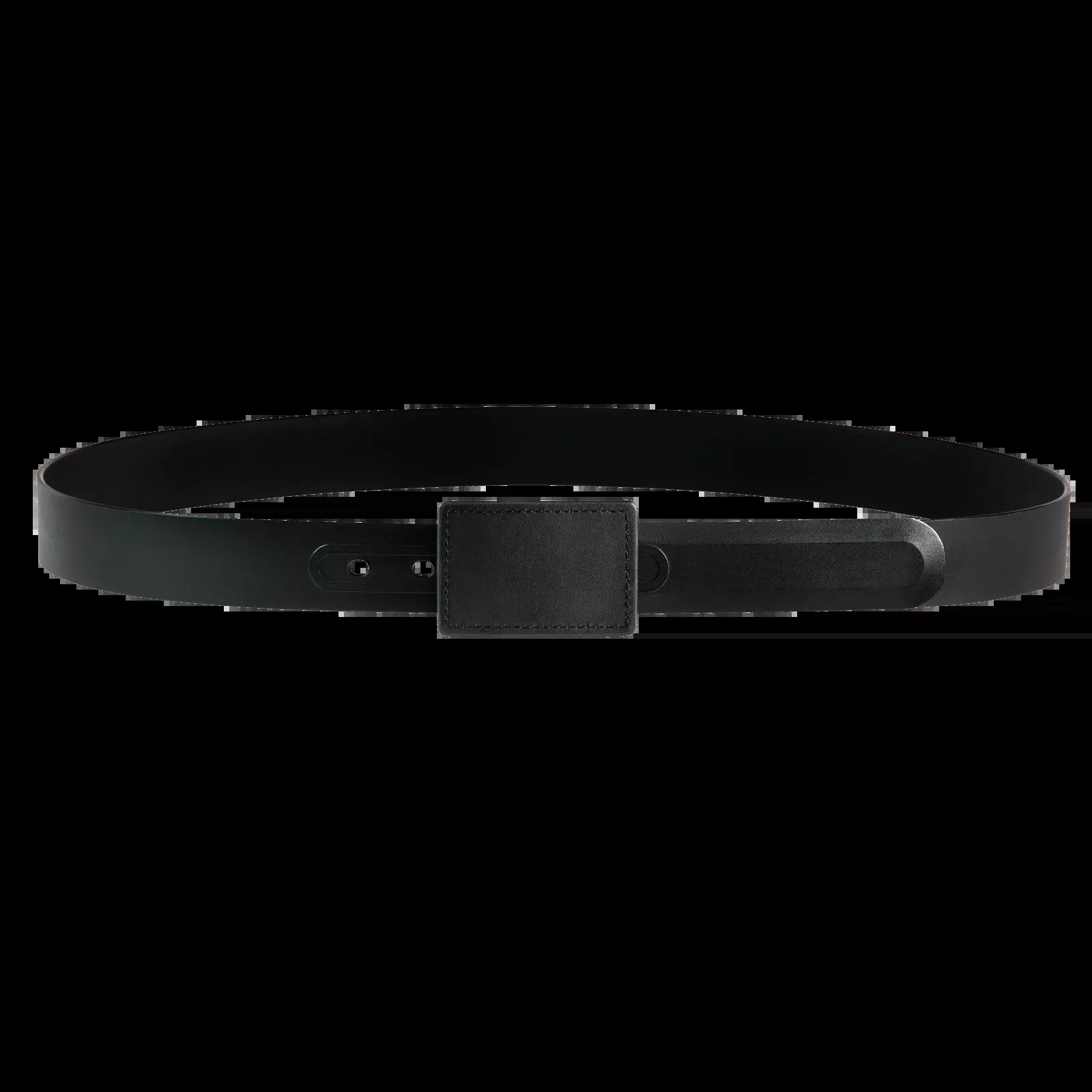 Red KapPlain Black Belt with Scratchless Buckle - Black
