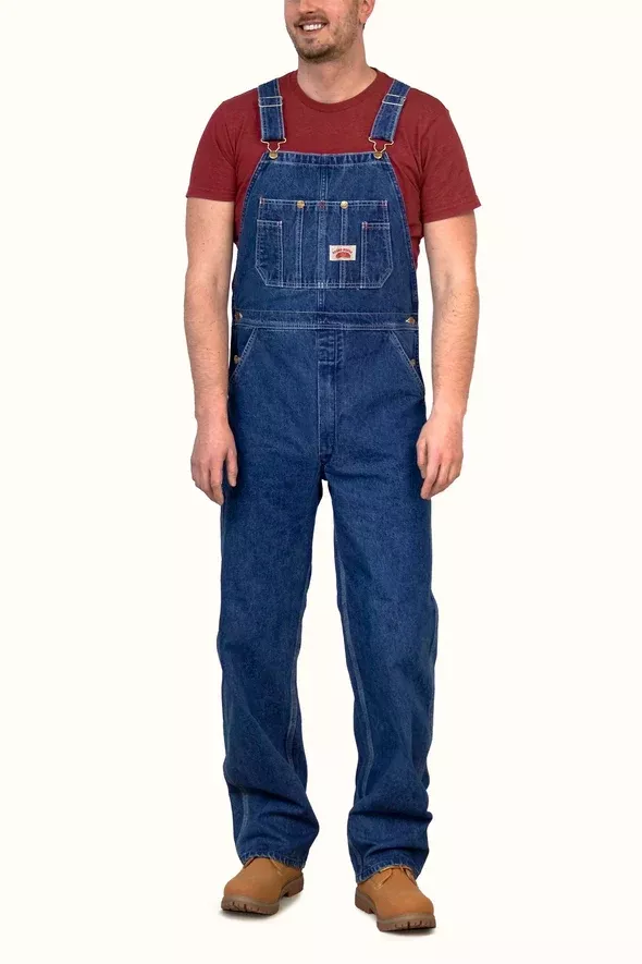 Round House #699 Stone Washed Bib Overalls