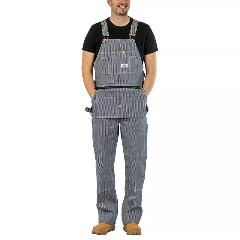 Round House #730 Stripe Carpenter Bib Overalls