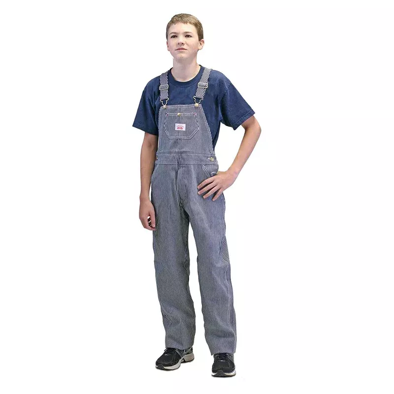 Round House MADE IN USA #63 Youth Hickory Stripe Bib Overalls