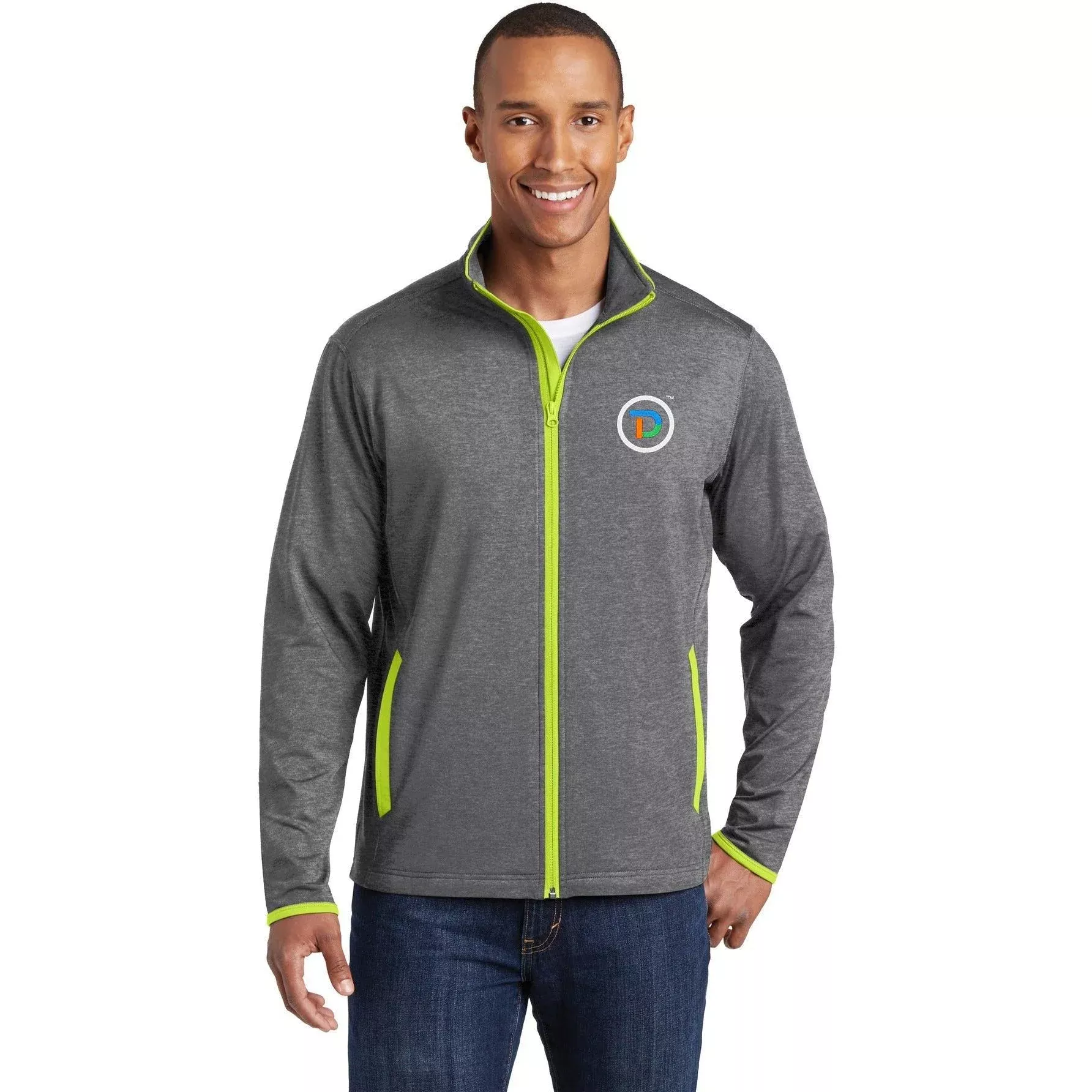 Sport-Tek Sport-Wick Stretch Contrast Full-Zip Jacket