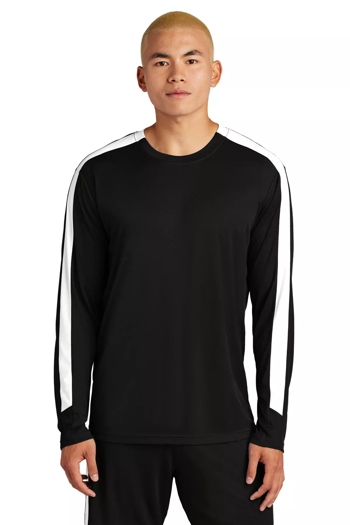 Sport-Tek ST100LS Competitor United Long Sleeve Crew With Custom Screenprint
