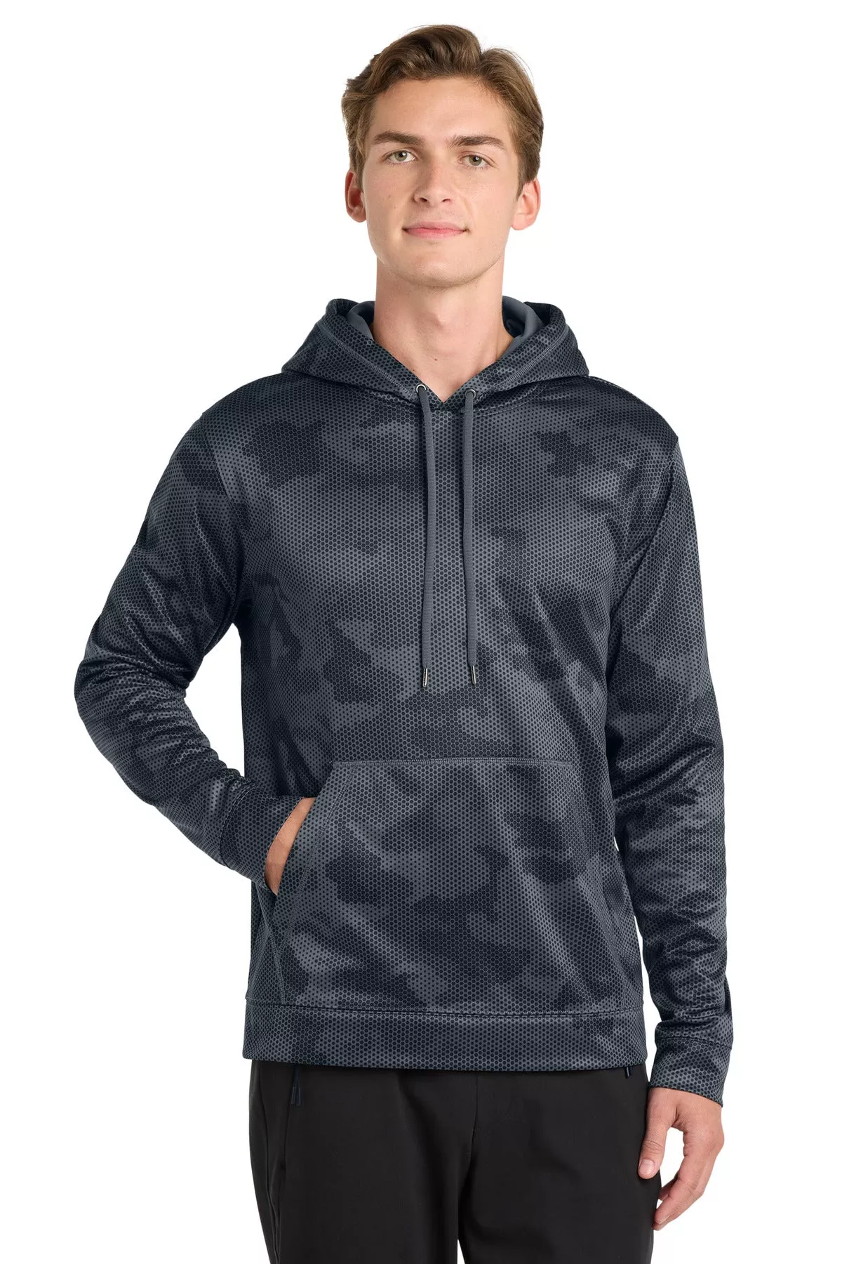 Sport-Tek ST240 Sport-Wick CamoHex Fleece Hooded Pullover