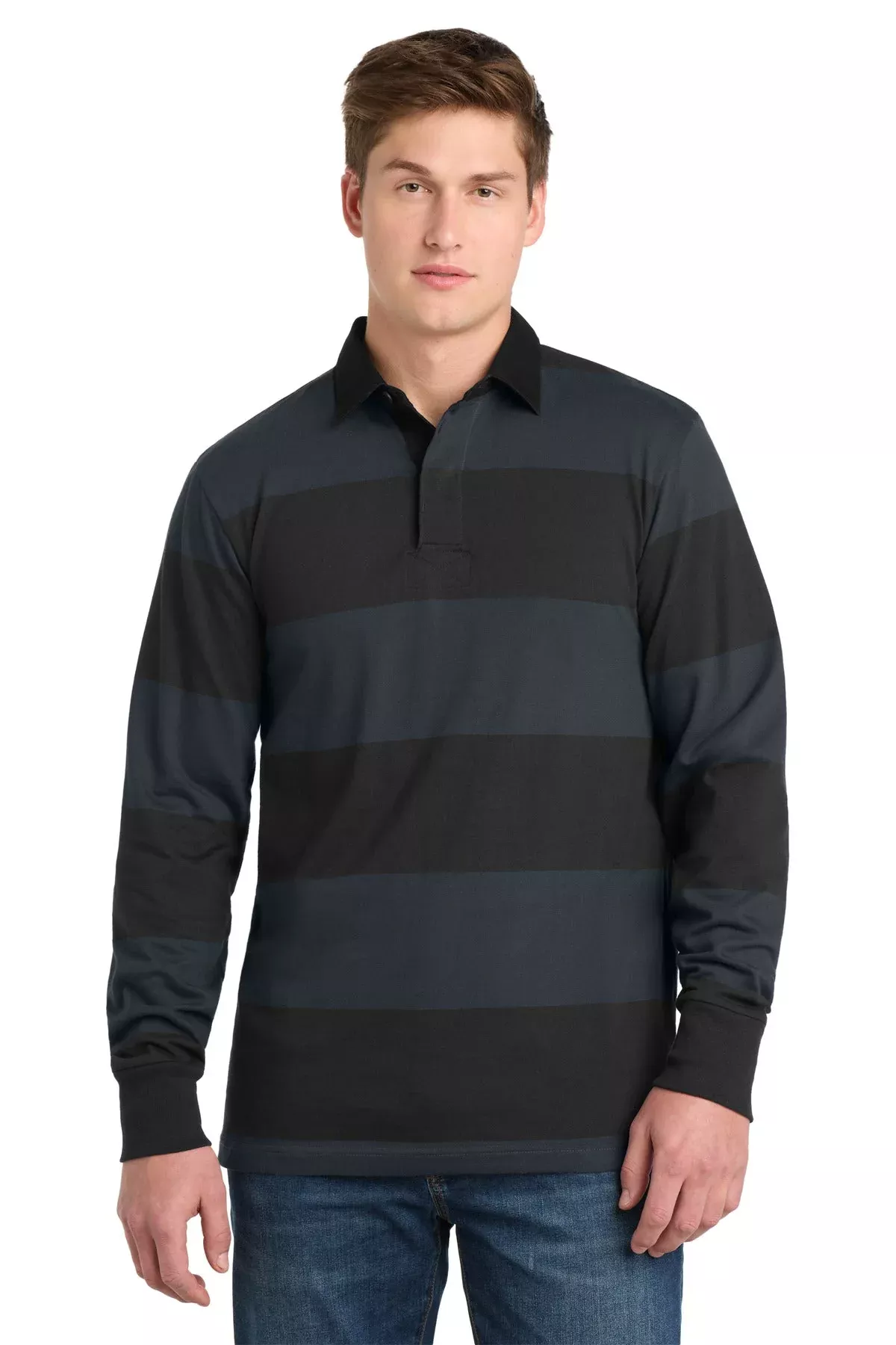 Sport-Tek ST301 Classic Long Sleeve Rugby Polo