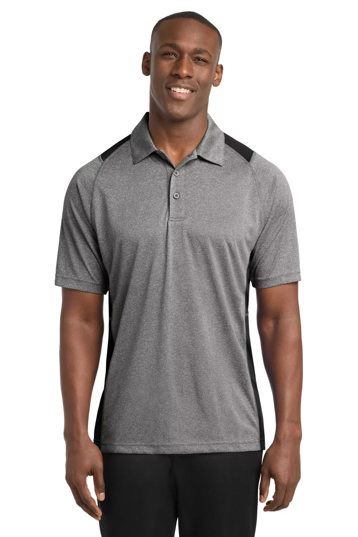 Sport-Tek ST665 Heather Colorblock Contender Polo