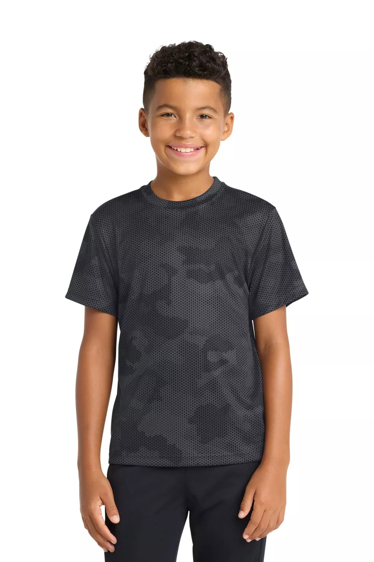 Sport-Tek YST370 Youth CamoHex Tee