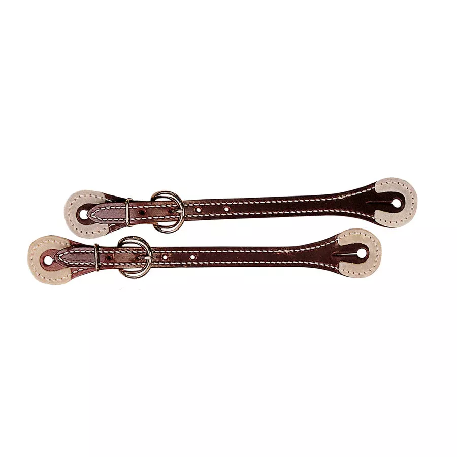Spur Straps with Rawhide Corners/Burgundy