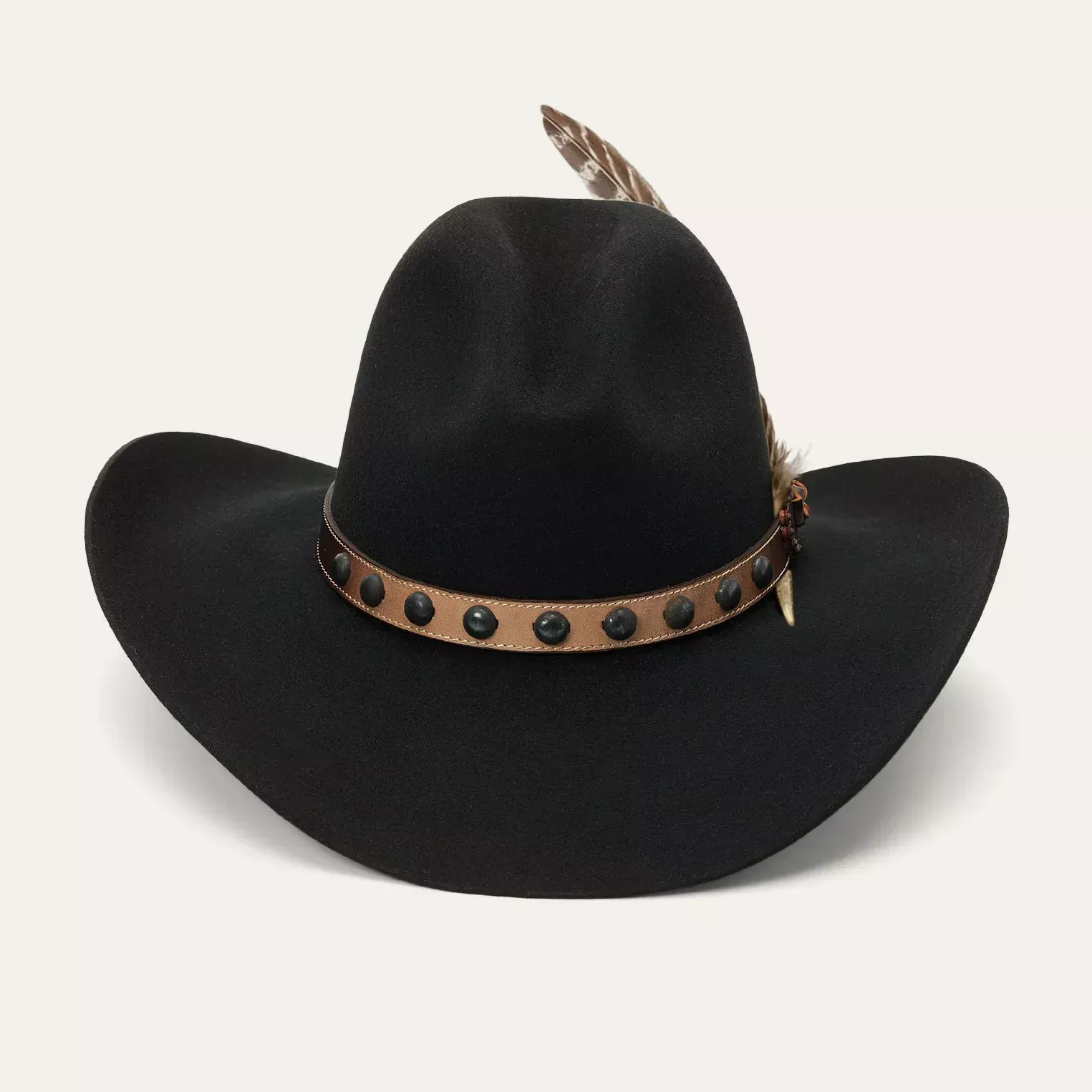 STETSON FELT HAT BROKEN BOW-BLACK
