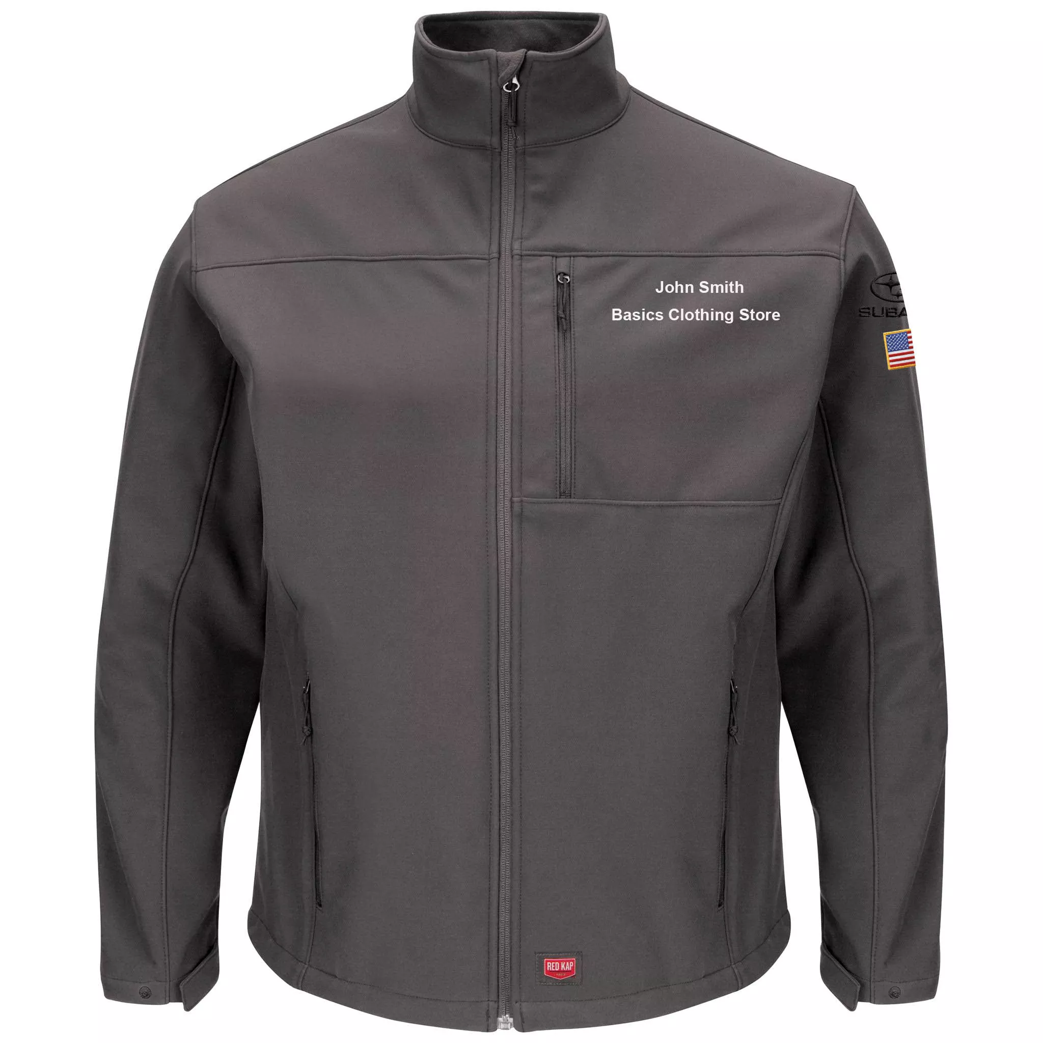Subaru Men's Deluxe Soft Shell Jacket - Charcoal -SUJ3CH