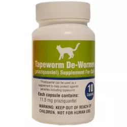 Tapeworm De-Wormer Capsules for Cats (SOLD AS SINGLE PILLS)