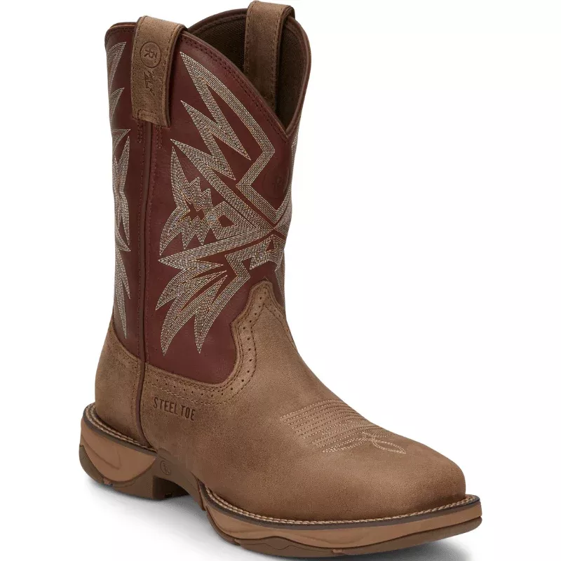 Tony Lama Men's Bartlett Amber 11" Wide Square Steel Toe Work Boot RR3359