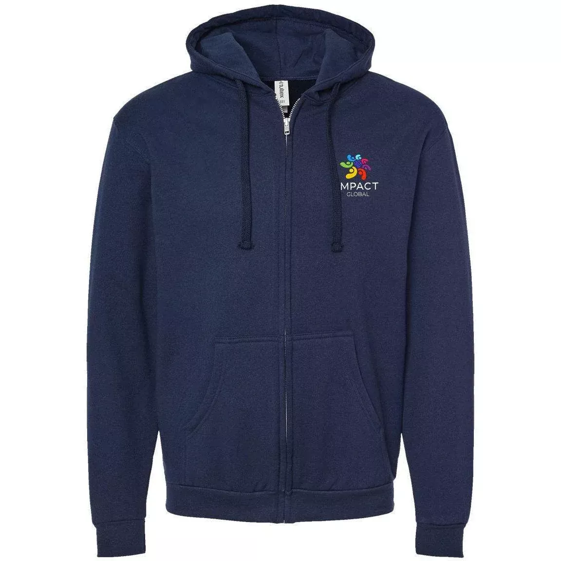 Tultex Unisex Full-Zip Hooded Sweatshirt