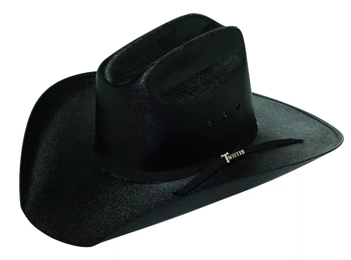 Twister Black Pre-Shaped Straw hat