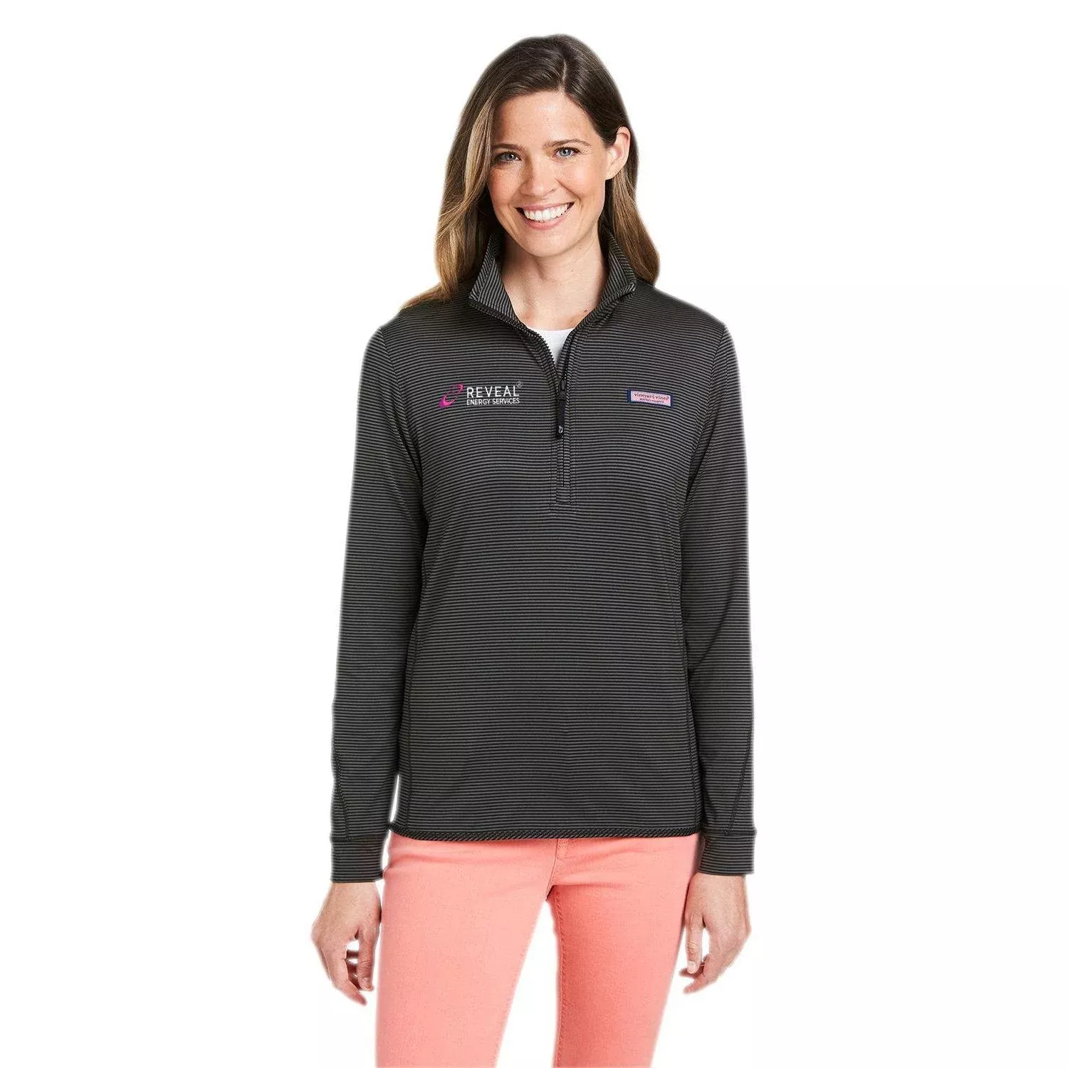 vineyard vines Women’s Microstripe Sankaty Half-Zip Pullover